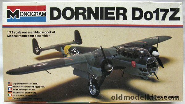 Monogram 1/72 Dornier Do-17Z Flying Pencil - 'White Box' Issue, 5305 plastic model kit